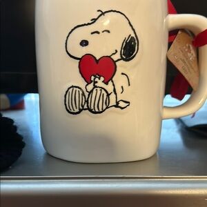 Snoopy White Mug with Red Heart